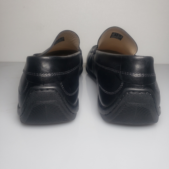 Ecco Men's Classic Moc Black Leather Slip On Loafer Driving Shoes Size 12EW - Picture 2 of 15